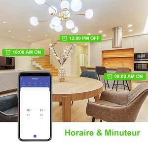 Enchufe Inteligente Antela con Enchufe Europeo de 220V y 16A, Control por Wi-Fi Tuya, Plástico Blanco, Uso Universal - Product Image 6