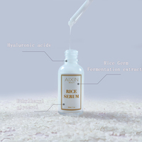 Aixin Ensemble de soins de la peau au riz de marque privée Émulsions de crème pour le visage Sérum de soins de la peau à l'acide hyaluronique Sérum de visage blanchissant au riz