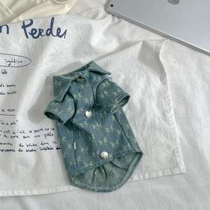 เสื้อผ้าสัตว์เลี้ยงเสื้อสุนัขแมวเสื้อยีนส์เสื้อยีนส์แขนยาว <span class=keywords><strong>Devon</strong></span> ขนแมวปรับแต่งได้ - Product Image 4