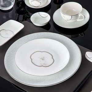 Jingciren Boutique Club Bone China Hotel Platinum Lotus Nouveau style chinois simple, coffret hôtelier haut de gamme, emballage cadeau élégant - Product Image 2