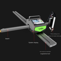 Máquina de corte por plasma CNC portátil Toploong 120A con motor paso a paso, área efectiva de 1000x1000 mm, cortadora de código G USB, compatible con nesting, DXF, DWG