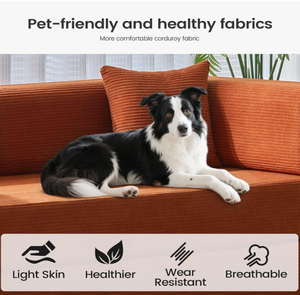 أريكة سرير قابلة للطي الأكثر مبيعًا، كنبة مخملية مضلعة قابلة للتحويل بحجم كبير للنوم على الأرض، أريكة وحدات 4 في 1 بتوليفات مختلفة لغرفة المعيشة - Product Image 4