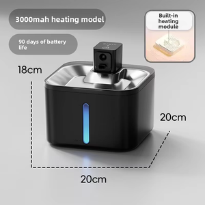 Fuente de agua inalámbrica para gatos, dispensador de agua de Metal recargable para mascotas de acero inoxidable, filtro de repuesto para perros - Product Image 6