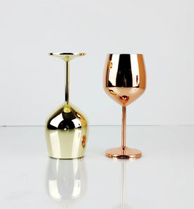 كؤوس كوكتيل من الفولاذ المقاوم للصدأ بالجملة، أكواب معدنية للمارتيني والشمبانيا، كؤوس نبيذ أحمر مطلية بالنحاس والذهب والفضة - Product Image 1