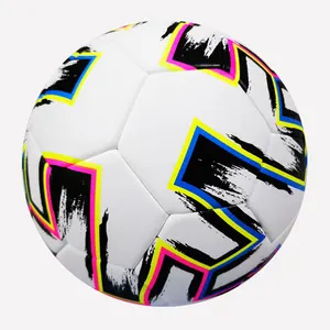 サッカーボールサイズ5サッカーゴールチームマッチトレーニングボールフットボールボラカスタムロゴサイズ3サイズ4プレミアPVCPUシームレス