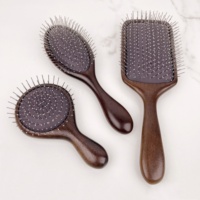 Brosse à cheveux en bois de santal de haute qualité avec coussin d'aération, résistante à la chaleur, pour massage du cuir chevelu, design tendance pour la maison