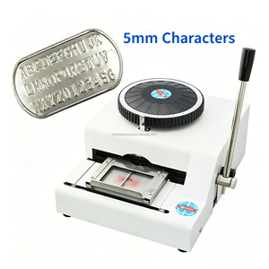 PVC Card Embosser Stamping Machine 52 Character Plastic ID VIP Card <b>Dog</b> <b>Tag</b> Embossing Machine Hand Operated Code Number Embosser - Product Image 3