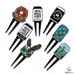 Outil de réparation de divots de golf avec logo personnalisé, marqueur de balle en alliage de zinc <span class=keywords><strong>Happy</strong></span> <span class=keywords><strong>Gilmore</strong></span> amusant, nouveau design, produits de golf - Product Image 1