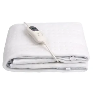 Hot Selling High Quality 220V 230V Home Using Electric Heating Blanket Polyester Heated Blanket on Factory Wholesale Price