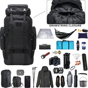 <span class=keywords><strong>Sac</strong></span> <span class=keywords><strong>à</strong></span> <span class=keywords><strong>dos</strong></span> de randonnée tactique Spoir pour hommes, <span class=keywords><strong>70L</strong></span> 100L, imperméable, grand <span class=keywords><strong>sac</strong></span> de voyage d'extérieur avec système MOLLE, durable, Oxford 900D - Product Image 4