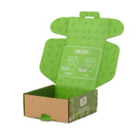 Caja de Embalaje de Cartón Corrugado Kraft Verde Ecológica Personalizada, Caja con Barniz Mate Marrón para Uso Industrial de Protección Ambiental