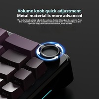 Teclado mecánico Weikav WK68, teclado inalámbrico de tres modos, teclado para juegos RGB intercambiable en caliente de 4000 mAh con perillas