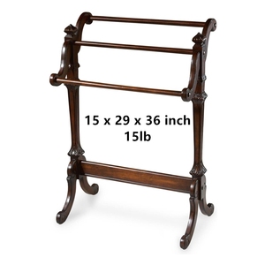 Estante de manta de madera tradicional en plantación cereza marrón oscuro - Product Image 3