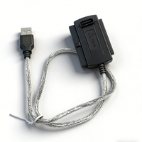 Cable USB 2.0 a IDE SATA de 60 cm, Marrón, para Disco Duro HDD/SSD de 2.5 Pulgadas, Convertidor de Interfaz de Datos de 480 Mb/s, Adaptador SATA