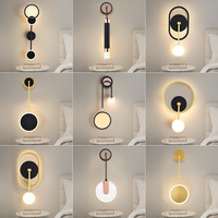 Vanity Escalier Appliques D'angle Applique LED Chambre Fer Applique Creative Intérieur Chevet Dimmable B22 Ampoule Base