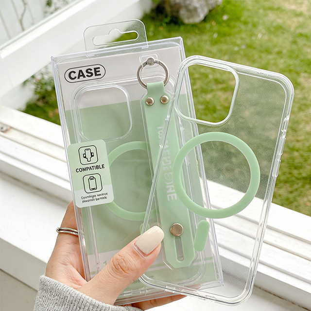 Custom Logo Eco-Friendly Rectangle Mobile Phone Case Blister Packaging Box PVC/PET Clear Plastic Box with Hook