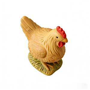 Estatua de Gallina Roja Marrón de Tamaño Real, Animal de Granja - Product Image 4