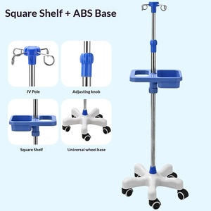 Stand Infus Medis IV Stand Penyangga Cairan Intravena yang Dapat Disesuaikan, Portabel, Nyaman, dan Tahan Lama - Product Image 2