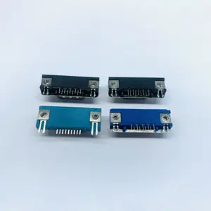 D-sub üç sıra ince sağ açı vga tipi 22 Pin ince DB VGA dişi Dsub 22pin konnektör R/A PCB için