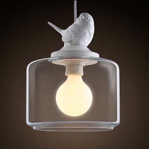Lampe suspendue en verre style minimaliste moderne avec motif d'oiseau pour restaurant, bar, balcon HM-C-8242 - Product Image 1