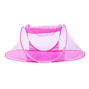 Portable Foldable Baby Bed <b>Net</b> Polyester Newborn Sleep Travel (Pink) - Product Image 1