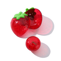 Exquise rode appelvormige fruitbewaarbak, multifunctionele PS plastic opbergdoos, metalen keukenvoedselbewaarbak