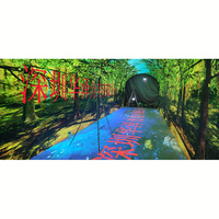 Écran LED flexible incurvé P2.5 P4, module LED souple d'intérieur, panneau d'affichage personnalisé pour tunnel