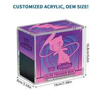 Boîte de rangement en acrylique ETB faite à la main, personnalisée, moderne, détachable, pour collection de cartes, boîte de protection pour boosters