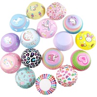 Vente en gros de moules à muffins en papier de cuisson jetables écologiques et colorés