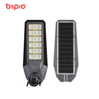 Lampadaire solaire Bspro 300W avec caméra 4G CCTV PTZ, capteur de mouvement IP65, reconnaissance faciale IA pour cour, villa, route rurale