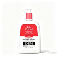 Nettoyant visage quotidien sans parfum 475 ml Glycérine Vitamine B5 Lavage en profondeur doux Élimine l'excès de sébum Démaquillant léger Prévient la déshydratation de la peau