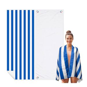 Luxury Sublimation <b>extra</b> <b>Large</b> Recycled Sand Free Rpet Microfiber Suede Beach <b>Towel</b> with Logo Custom Print - Product Image 2