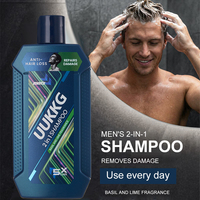 UUKKG 300ml Shampooing et Gel Douche 2-en-1 pour Hommes – Contrôle du Sébum 5X, Nettoyage en Profondeur, Rafraîchissant pour Cheveux et Peau Grasses – Gel Douche Homme