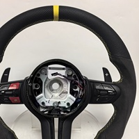 Volant de voiture en cuir perforé M Sport avec bande jaune pour BMW F10 E90 F15 F11 F21 F23 F45 F46 F87 F30 F31 F33 F36 F80 F82