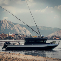 Bateau de pêche en aluminium Gospel 2025 9M 30FT, yacht à grande vitesse avec cabine, ponton insubmersible, pêche à la puissance, bateau facile à utiliser à vendre