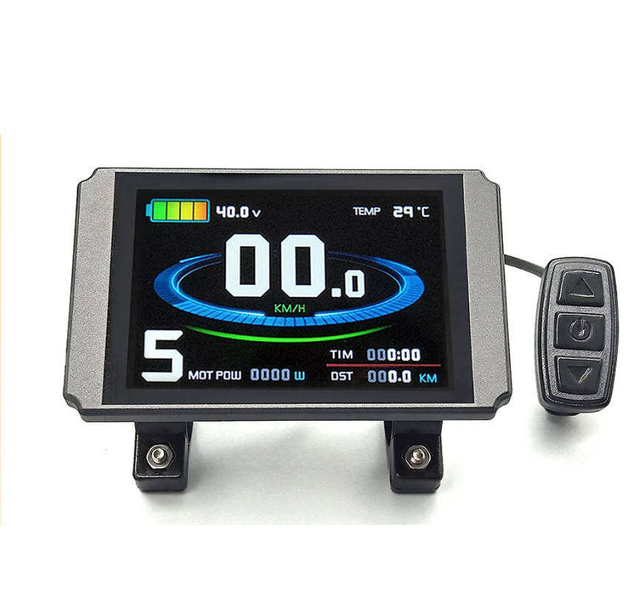 USB KT LCD8H Color Ebike LCD Speedometer 24V 36V 48V 5Pin SM WP Plug Display for Ebike Conversion Kit