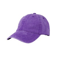 Gorra de Béisbol al por Mayor, 6 Paneles, Logotipo Personalizado, Algodón Ajustable, Estilo Vintage Teñido y Lavado, Gorra de Papá Lisa de Color Sólido para Unisex