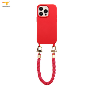 Fil de téléphone élastique câble en gros Stock téléphone portable sangle de poitrine longues chaînes de téléphone en plastique dacron sac de taille longue sangle - Product Image 6