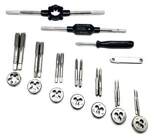 Juego de Herramientas de Roscado Métrico HSS de 32 Piezas, Juego de Machos y Terrajas de Acero al Carbono Estándar, Herramienta de Roscado Manual - Product Image 4