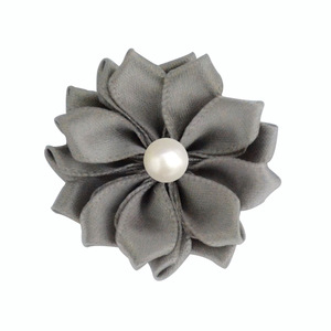 4cm Tissu Satiné Pailleté Perlée Fleur Cousu Main Moyen Collant <span class=keywords><strong>Nacre</strong></span> Fleur Pour Enfants Chapeaux Accessoires De Cheveux - Product Image 5