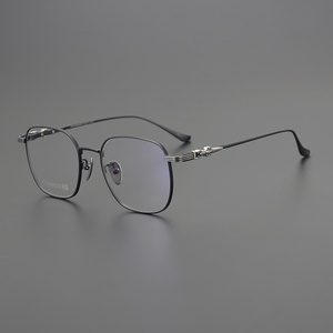 CH8060 kacamata optik desainer <span class=keywords><strong>Titanium</strong></span> 2024 kacamata bingkai emas persegi panjang kualitas tinggi baru gaya klasik kacamata baca Hitam Pria Wanita - Product Image 1