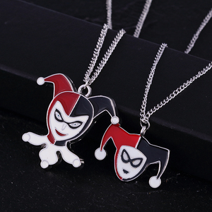 Collar de Cadena Personalizado de Aleación de Zinc con Colgante de Harley Quinn y Joker de Suicide <span class=keywords><strong>Squad</strong></span>, Joyería para Niñas, Regalo de Aniversario - Product Image 2