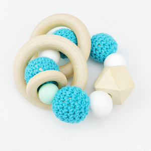 <span class=keywords><strong>En</strong></span> Bois organique de <span class=keywords><strong>Silicone</strong></span> Bébé Grignoter Jouet Bracelet De Dentition Bébé Jouet Crochet Bracelet De Dentition - Product Image 4