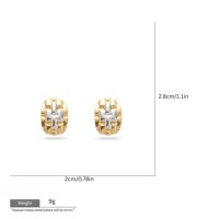 Nouvelle Collection – Boucles d'oreilles pendantes personnalisées en acier inoxydable, or et argent mélangés, forme tressée, bijoux fantaisie pour femme