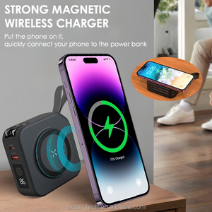 เครื่องชาร์จแบบพกพาพร้อมสายเคเบิ้ลในตัวและปลั๊กติดผนัง AC ขนาด10000mAh แบตเตอรี่ชาร์จเร็วอุปกรณ์สำหรับเดินทาง - Product Image 6