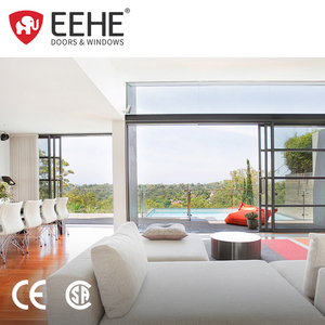 Foshan — portes coulissantes <span class=keywords><strong>en</strong></span> aluminium à <span class=keywords><strong>double</strong></span> voie, transparentes <span class=keywords><strong>en</strong></span> <span class=keywords><strong>verre</strong></span> trempé, <span class=keywords><strong>pour</strong></span> entrée et balcon - Product Image 4