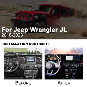 NaviHua Dual Screen Android GPS Navigation Auto <b>Stereo</b> Speedometer Digital Cluster Linux <b>System</b> for Jeep Wrangler JL 2018 2022 - Product Image 3