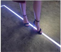 Profilé d'aluminium encastrable IP67 IP68 couleur blanche rvb PMMA couverture parc route jardin marche conduite par lumière linéaire