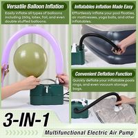 Pompe à ballons électrique 4-en-1 pour tous les ballons en latex, ballons en feuille 260, coussins d'air sportifs, bouées de natation, ballons de yoga – Machine de gonflage