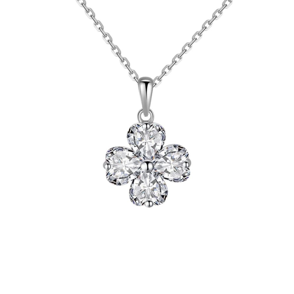 White, Rhodium Plated